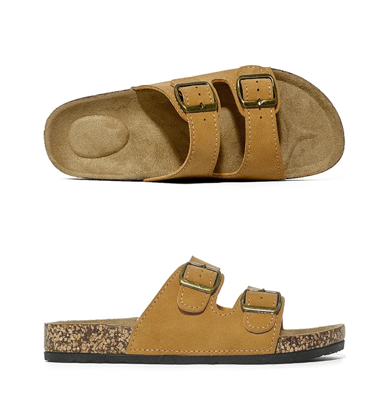 Leather Sandal For Men And Women Beach Sandals 2025 Designer Men's Shoes Women Comfortable Slipper Original Brands Shoes Summer