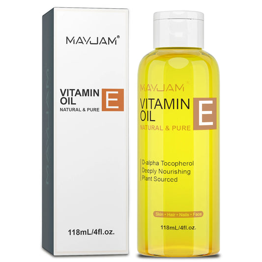 MAYJAM 118ml 236ml Pure & Natural Vitamin E Oil for Skin Hair Nails & Face Care Deeply Nourishing Moisturizing Massage Oil
