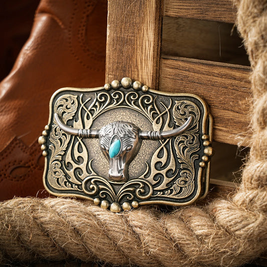 Western style plate buckle belt metal buckle one belt buckle