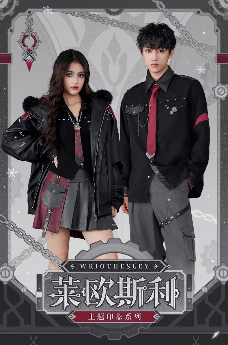 Genshin Impact Wriothesley Cotton PU Hooded Jacket – Anime Cosplay Adult Warm Coat