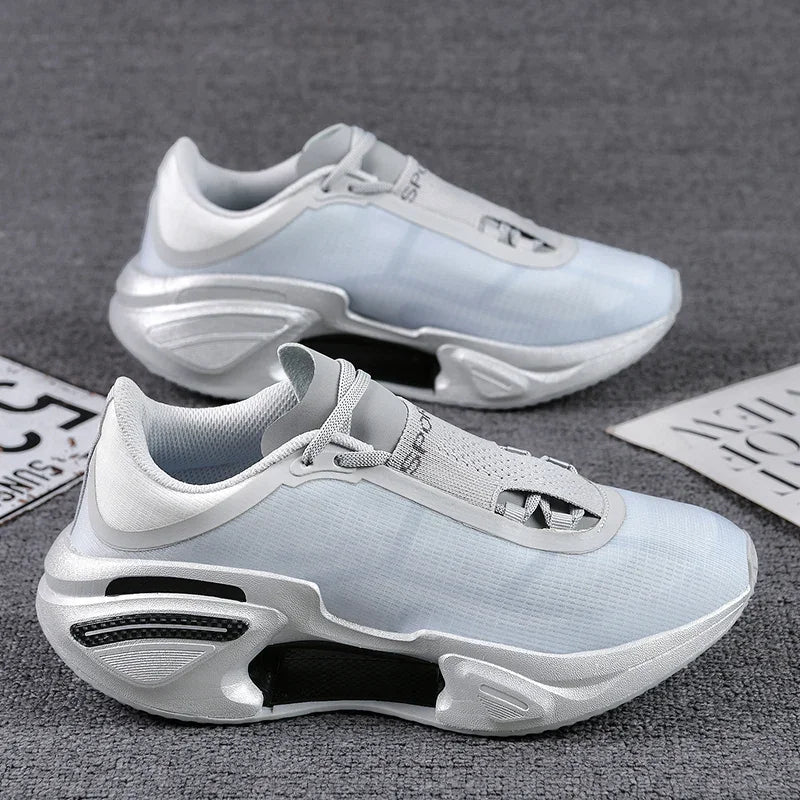 New Men's Running Shoes Breathable Soft Flat Outdoor Sports Cushioning Running Shoes Mesh Comfortable Casual Sneakers for Men