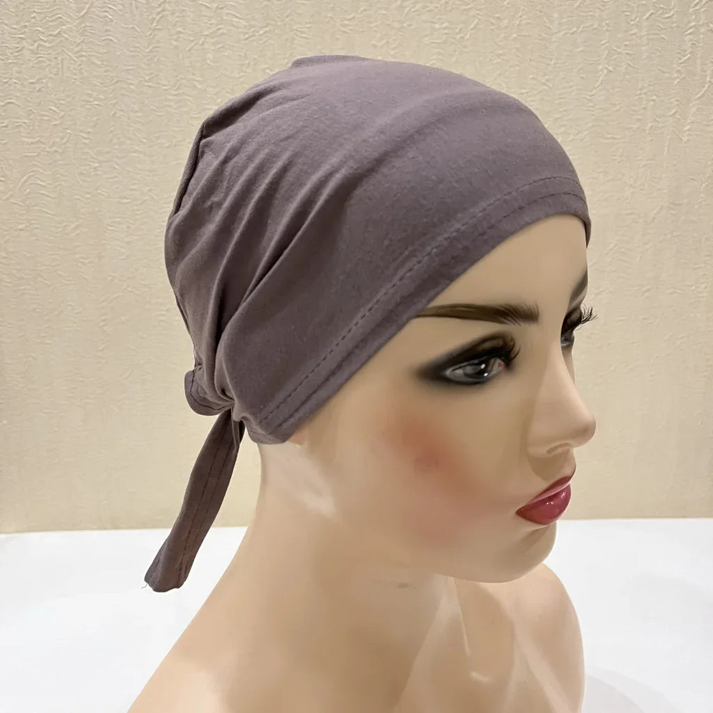 Soft Inner Muslim Women Hijab Cap Islamic Head Wear Hat Underscarf Cotton Hats Bonnet Turkish Scarves Arab Headdress India Caps
