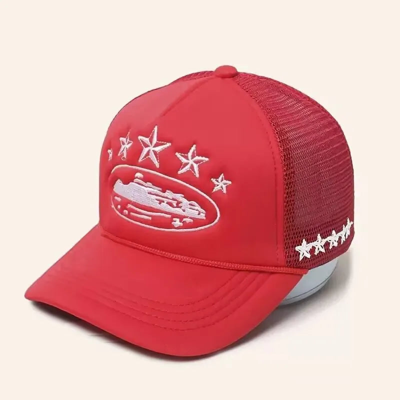 Unisex CRTZ Men Women Cap Pentagram Embroidery Baseball Net Caps Spring Summer Outdoor Adjustable Casual Hats Sunscreen Hat