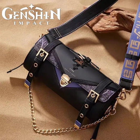 Genshin Impact Cyno PU Leather Shoulder Bag – Unisex Cosplay Messenger Bag