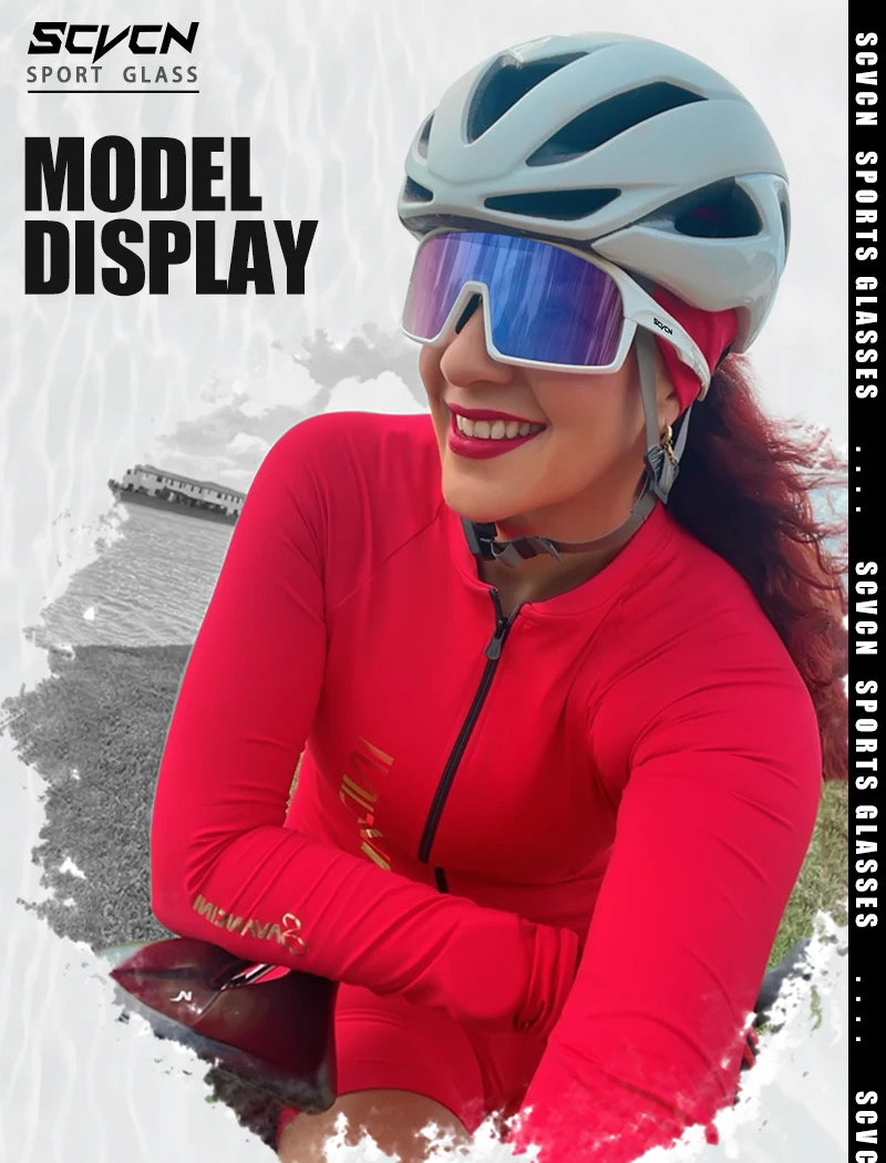 SCVCN Hot MTB Bicycle Photochromic Sunglasses Men Outdoor Sports Cycling Glasses Women Driving Bike Eyewear UV400 Hiking Goggles