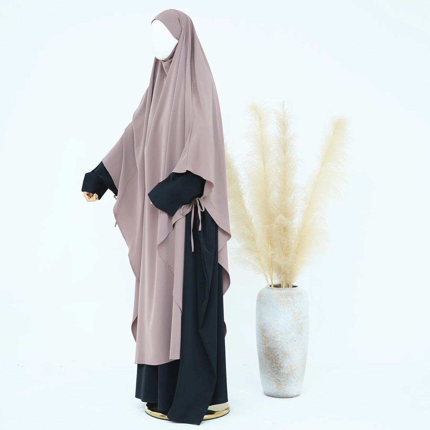 Ramadan Eid Muslim Women Prayer Hijab Long Scarf Islamic Pullover Big Khimar One Piece Abaya Arabia Shawls Dubai Turkey Headwrap