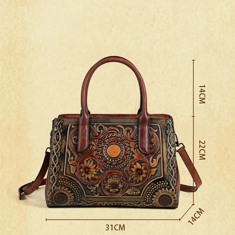 MOTAORA Embossed Luxury Designer Leather Bags Women's Handbags Trend 2025 New Handmade Vintage Handbag Women Shoulder Bag Female