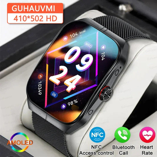 Smartwatch Men Women NFC AMOLED Screen Always Show Time Clock  Bluetooth Call IP68 Waterproof Smart Watch Sport Fitness Bracelet