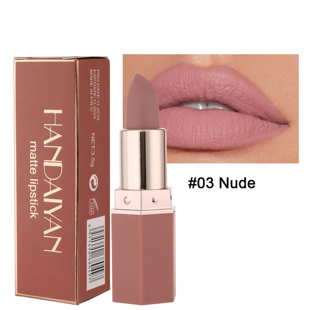 Nude Matte Lipstick Waterproof Long Lasting Non-stick Cup Lip Stick Not Fading Sexy Red Pink Velvet Lipsticks Makeup Cosmetics