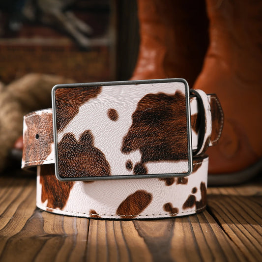 A casual and retro belt, a waist accessory for Western-style clothing, metal buckle, PU belt, suitable for both men and women