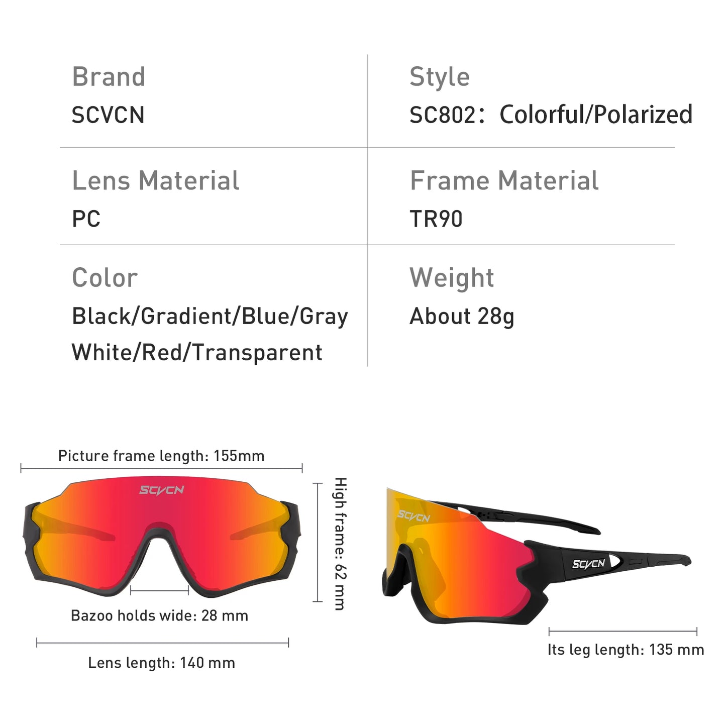 SCVCN Hot Sunglasses for Men Outdoor Bike Cycling Glasses MTB Road  Driving Bicycle Glasses Women Sports Running UV400 Eyewear
