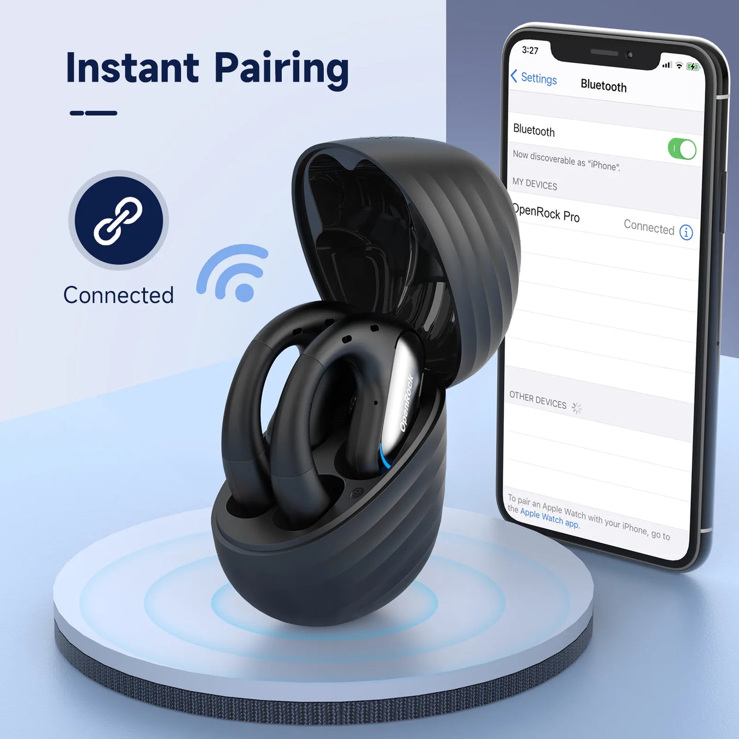 Oneodio OpenRock Pro Open Ear Wireless Headphones Sports Air Conduction Bass Earphones Bluetooth 5.2 Earbuds TWS With 4 Mic ENC