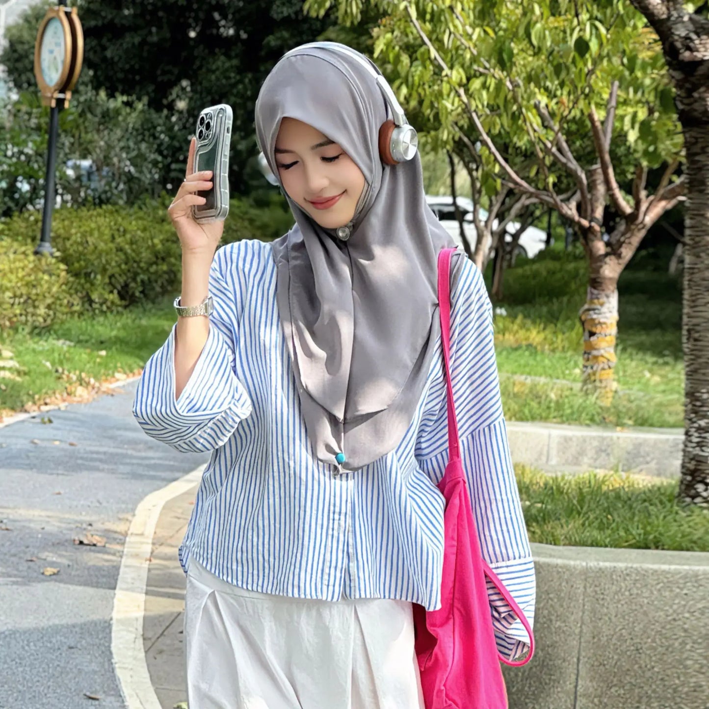 Double Layer Chiffon Turban for Women Muslim Hijab Malaysian Headwear Cap One Piece Amira Islamic Shawl Arab Headband Scarf