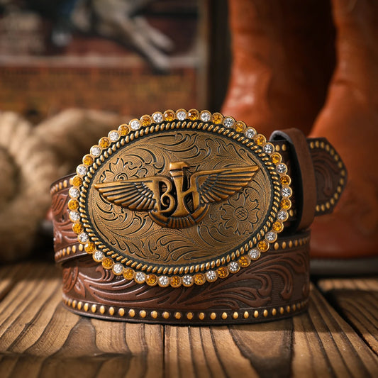 A casual and retro belt, a waist accessory for Western-style clothing, metal buckle, PU belt, suitable for both men and women