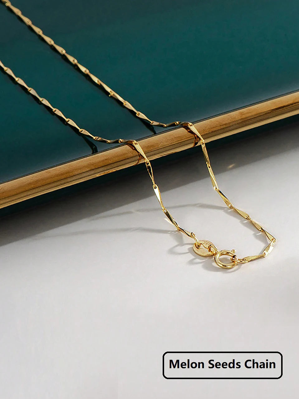GRA 18K Gold Minimalist Box Snake Chain Necklace for Women Gift 40cm 45cm Choker Real 925 Sterling Silver Fashion Fine Jewelry