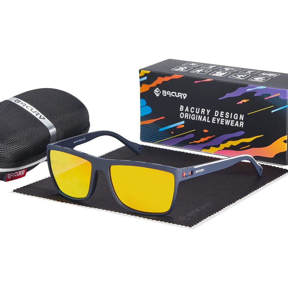 BACURY TR90 Sports Sunglasses Men Polarized Sun Glasses Light Weight Women Driving Hiking Eyewear Accessory Oculos