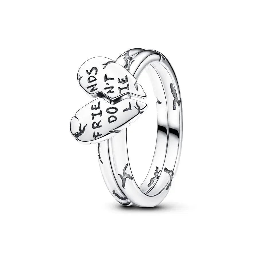 Original 925 Sterling Silver Rings For Women Flower Crown Love Heart Sun Moon Engagement Wedding Pink Bow Ring Luxury Jewelry