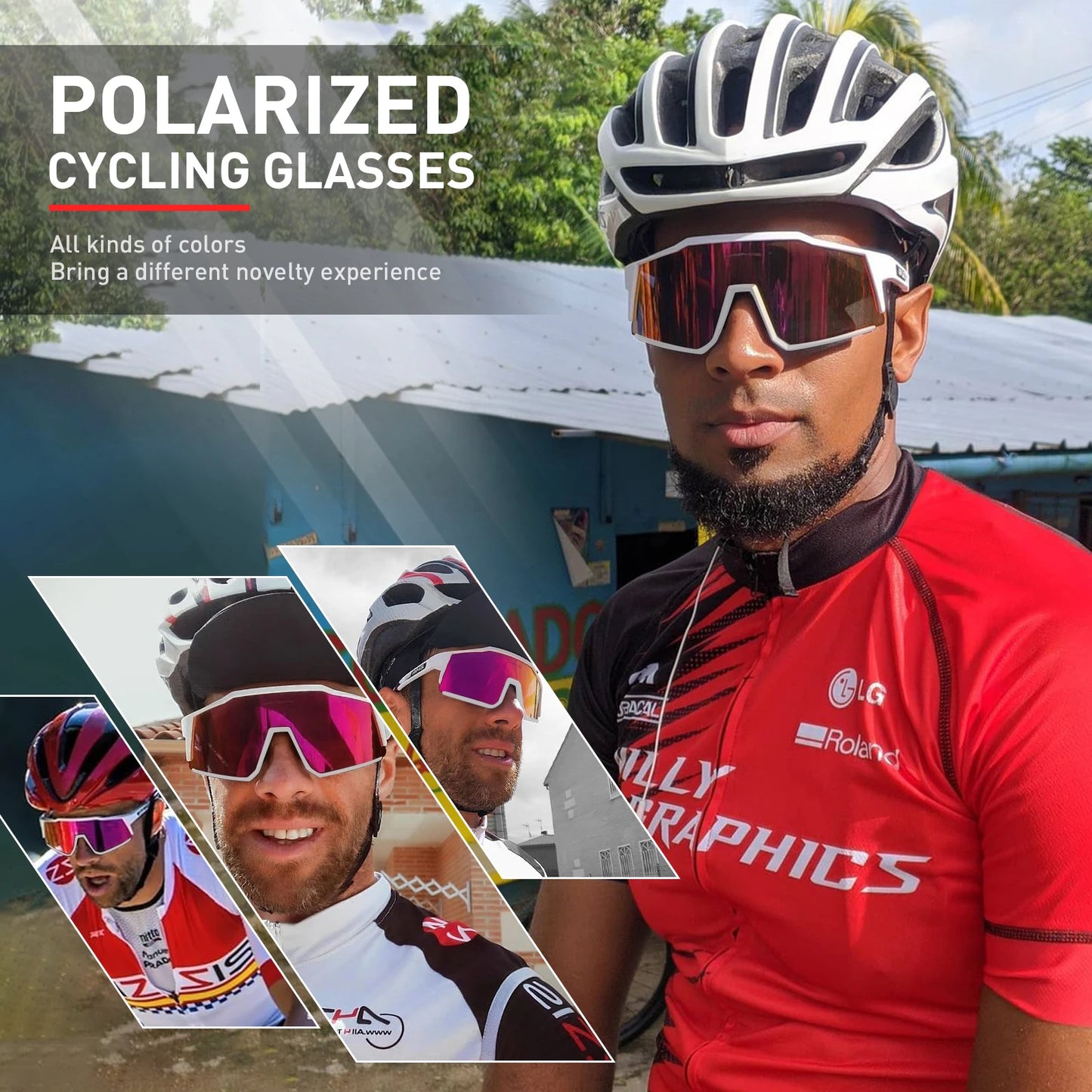Kapvoe Fashion Polarized Sunglasses Cycling Glasses Bike Road Driving Goggles Outdoor UV400 Sports MTB Road Mountain Bicycle