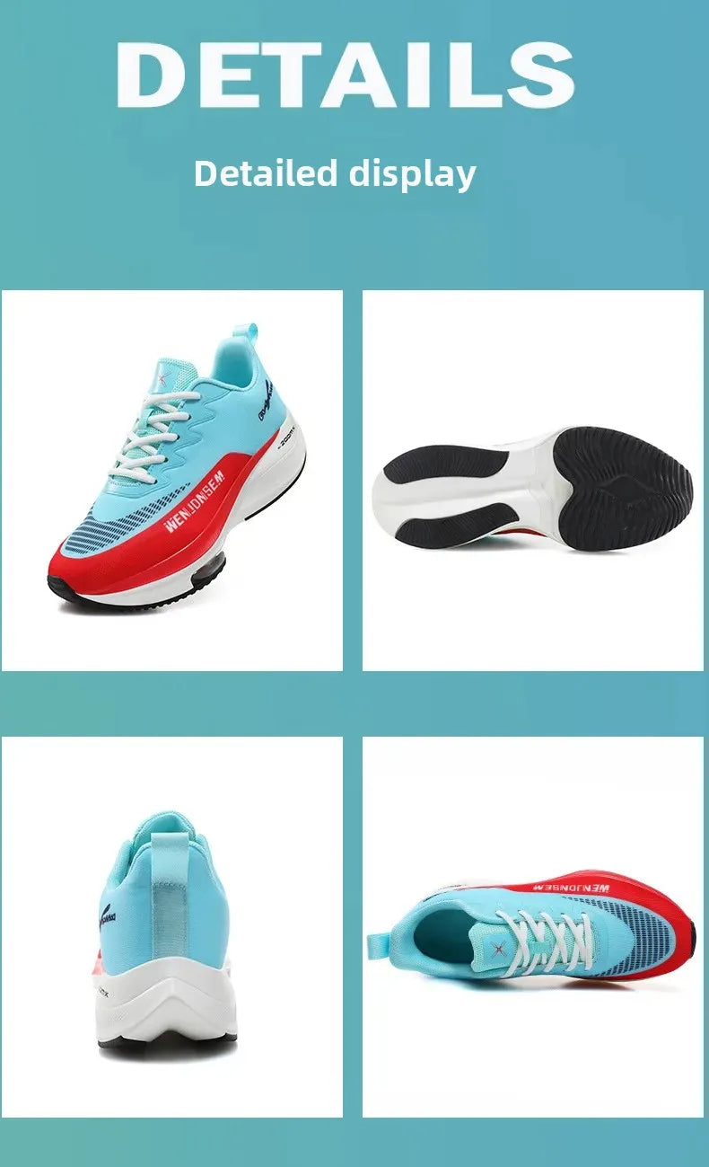 Men's Breathable Sports Shoes Summer Collection Mesh Fabric Double Air Cushion Running Shoes Korean Style The New
