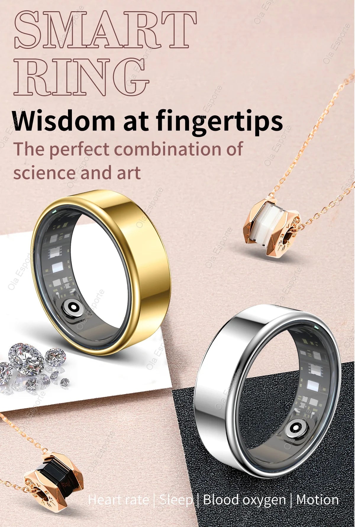 2025 جديد لـ Xiaomi Smart Ring للرجال والنساء، معدل ضربات القلب ورصد الأكسجين في الدم Smartring IP68 و 5ATM مقاوم للماء، وضع متعدد الرياضات