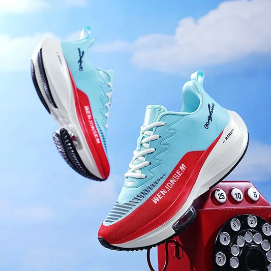 Men's Breathable Sports Shoes Summer Collection Mesh Fabric Double Air Cushion Running Shoes Korean Style The New