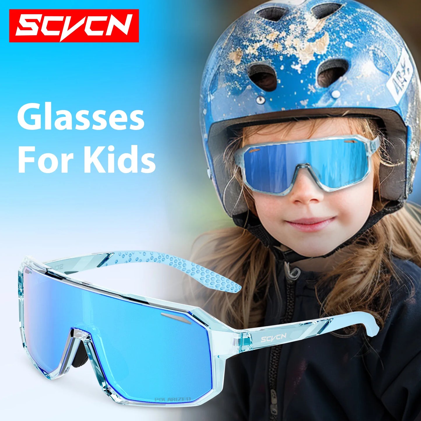 SCVCN Outdoor Boys Bike Cycling Polarized Child Sunglasses Teenagers Bicycle Cycling Glasses Kids Sports UV400 Girls Goggles