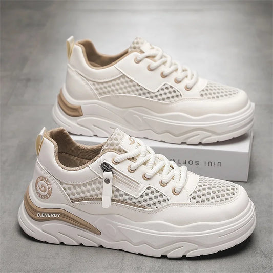 Men's breathable mesh casual sports shoes summer new walking shoes fashion trendy shoes soft-sole student sneakers running shoes