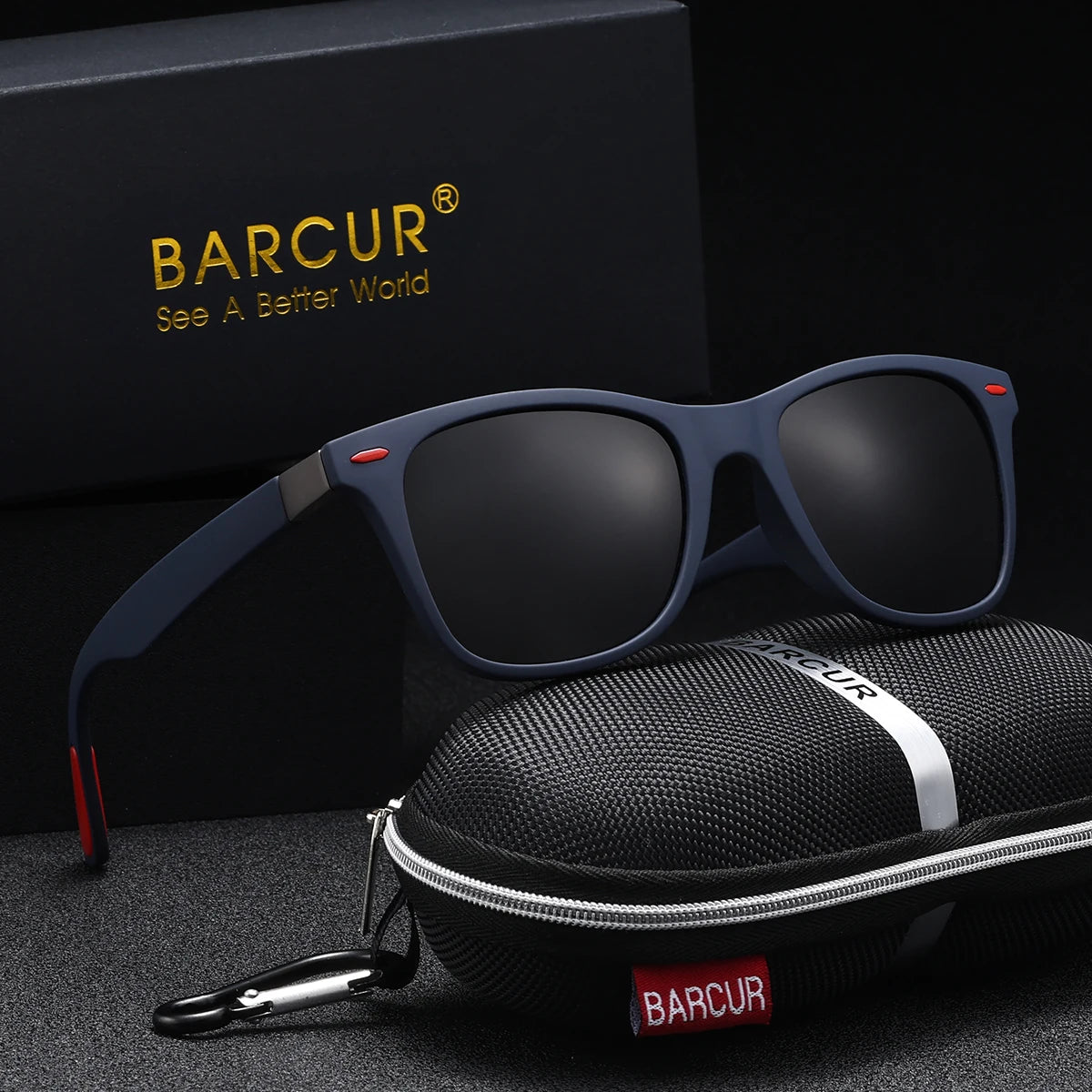 BARCUR Sports Simple Cool Men Sunglasses Anti-Skid Integrated PC Elliptical Frame Sports Style Men And Women Sunglasses