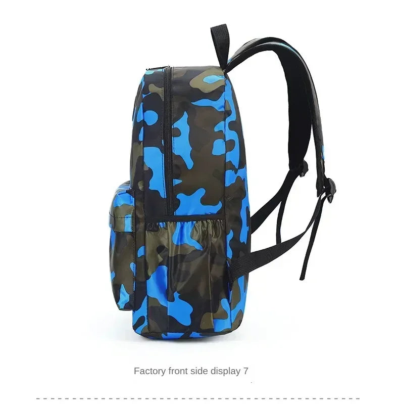 Children's Backpack Camouflage Backpack Elementary School Backpack Boys and Girls Reduce Burden First and Second Grade Backpack