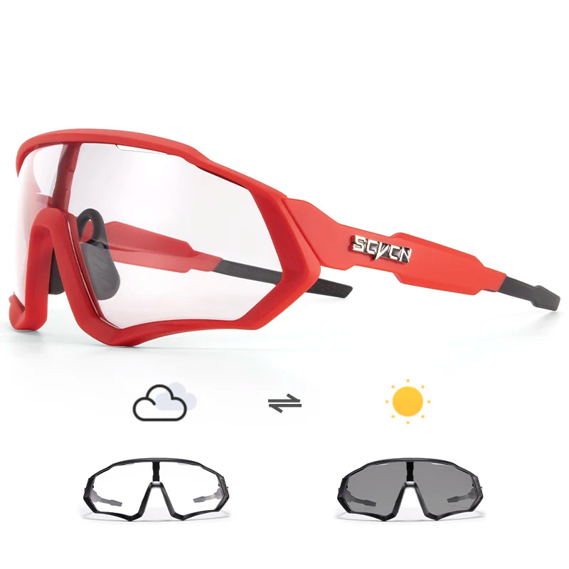 SCVCN Cycling Glasses Road Bike Eyewear Men Sports Eyewear Women Outdoor Goggles UV400 Bicycle Cycling Photochromic Sunglasses