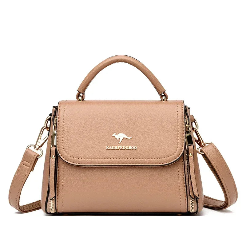 High Quality Soft Leather Tote Bag Fashion New Solid Ladies Purses and Handbags Large Capacity Shoulder Croosbody Bag for Women