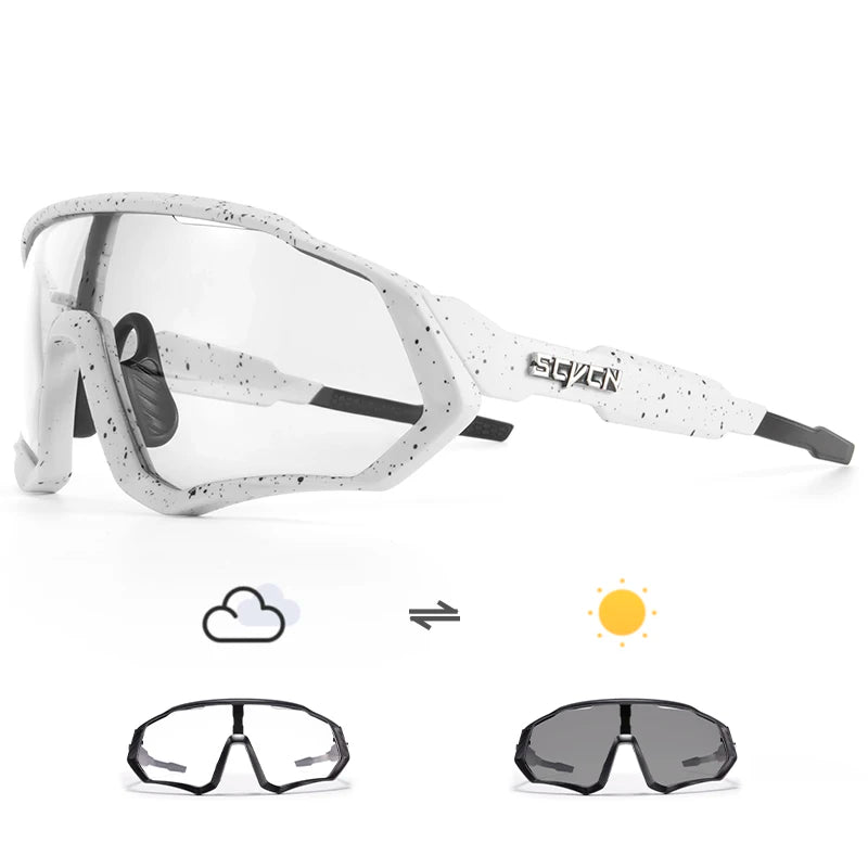SCVCN Cycling Glasses Road Bike Eyewear Men Sports Eyewear Women Outdoor Goggles UV400 Bicycle Cycling Photochromic Sunglasses