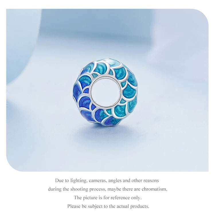 Bamoer  925 Sterling Silver Phoenix Pendant Dragon Charms Enamel Process Plated Platinuma Fit Women DIY Bracelet Fine Jewelry