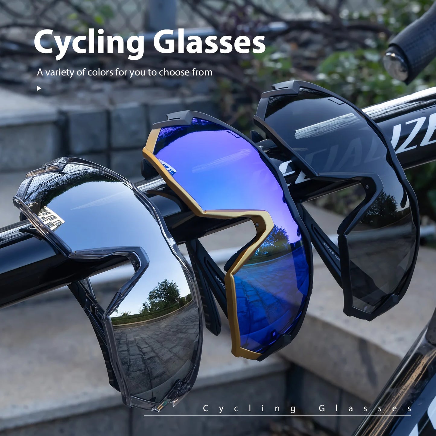 KAPVOE Hot Outdoor Cycling Sunglasses Men Women MTB Glasses Bike Cycling UV400 Goggles Bicycle Mountain Sports Hiking Eyewear