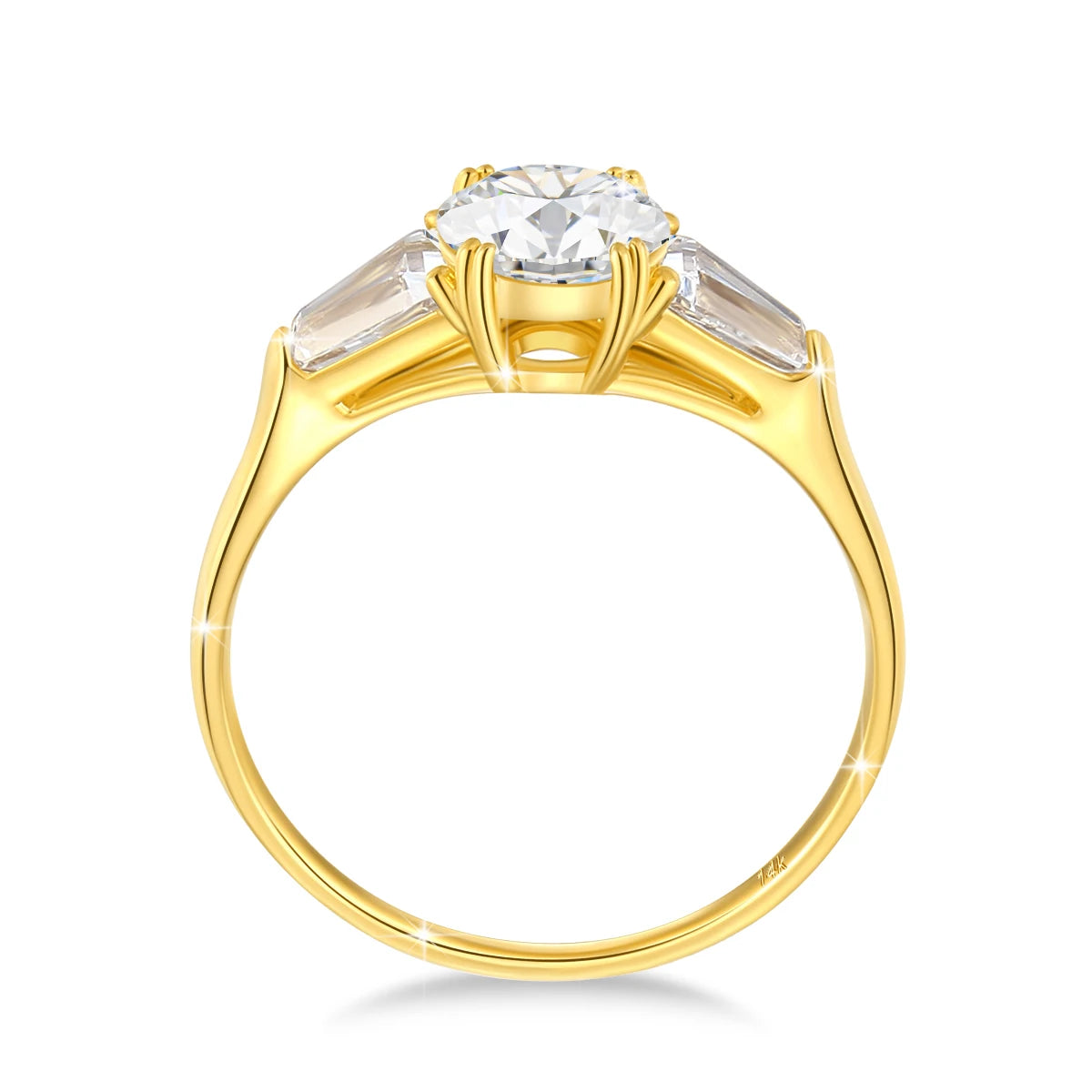 9mm Moissanite Diamond Ring 585 Real 14K Gold for Women D Color VVS1 Brilliant Cutting Wedding Band Engagement Trendy Jewelry