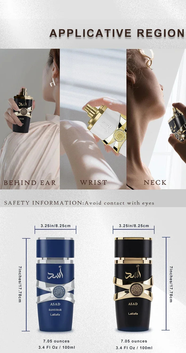 عطر بخاخ أصلي 100 مل، عطر رجالي يدوم طويلاً، عطر يارا موي توس أسد للنساء، فيرومونات طويلة الأمد، هدية