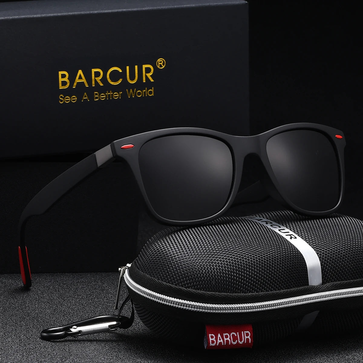 BARCUR Sports Simple Cool Men Sunglasses Anti-Skid Integrated PC Elliptical Frame Sports Style Men And Women Sunglasses