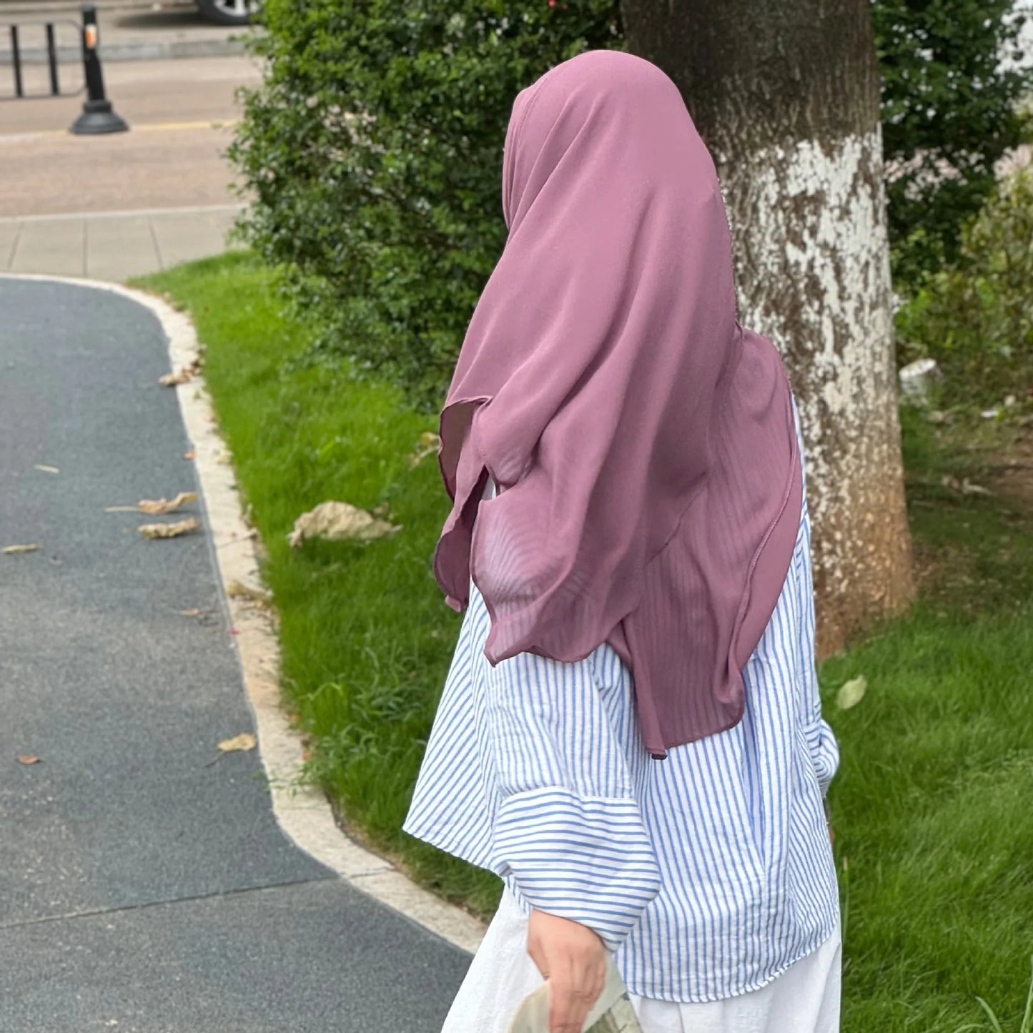 Double Layer Chiffon Turban for Women Muslim Hijab Malaysian Headwear Cap One Piece Amira Islamic Shawl Arab Headband Scarf