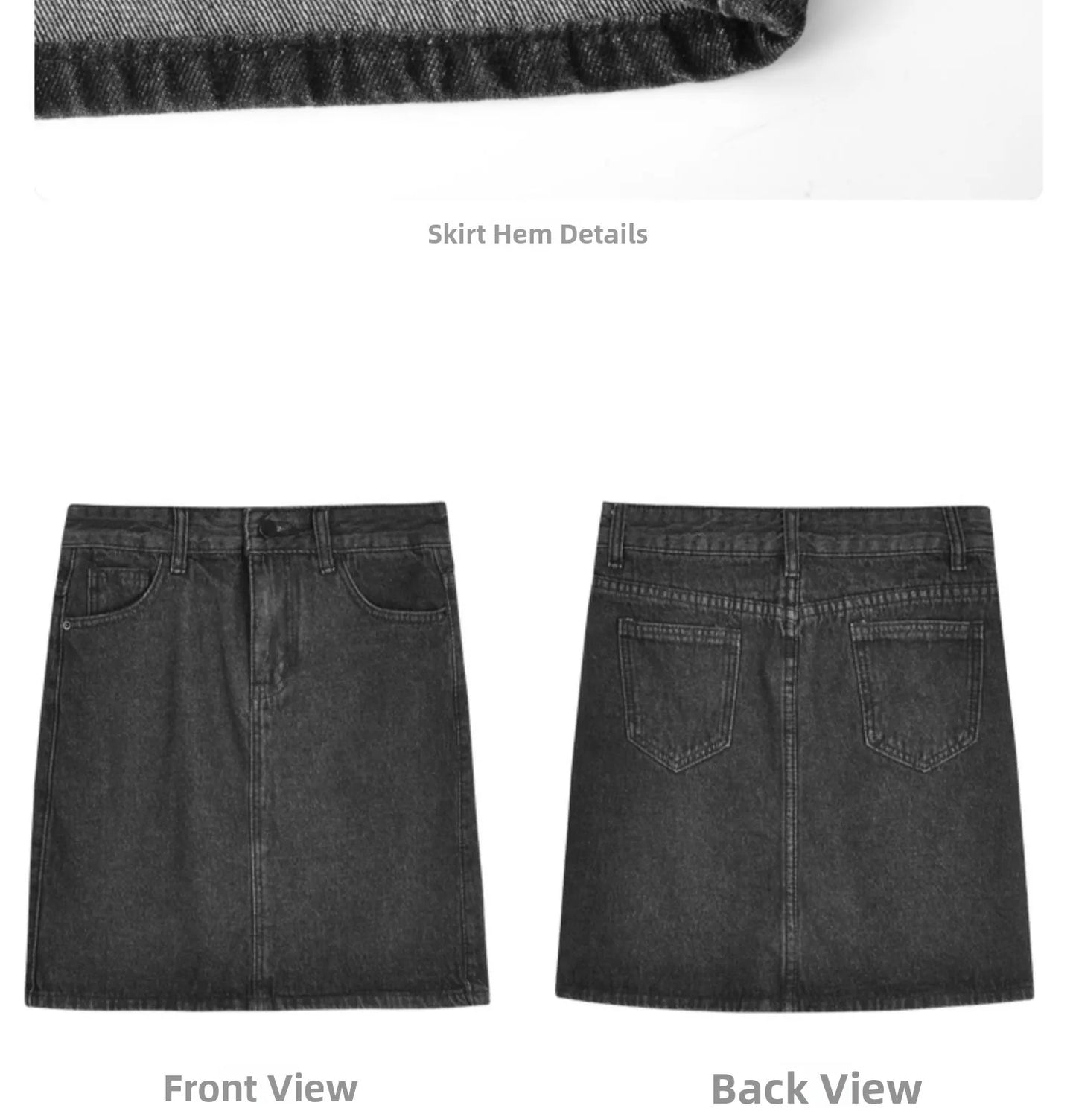Spring New Women's Denim  Skirt A-Line Flared Skirts Butt Covering Body Slimming f-length for plus Size MM