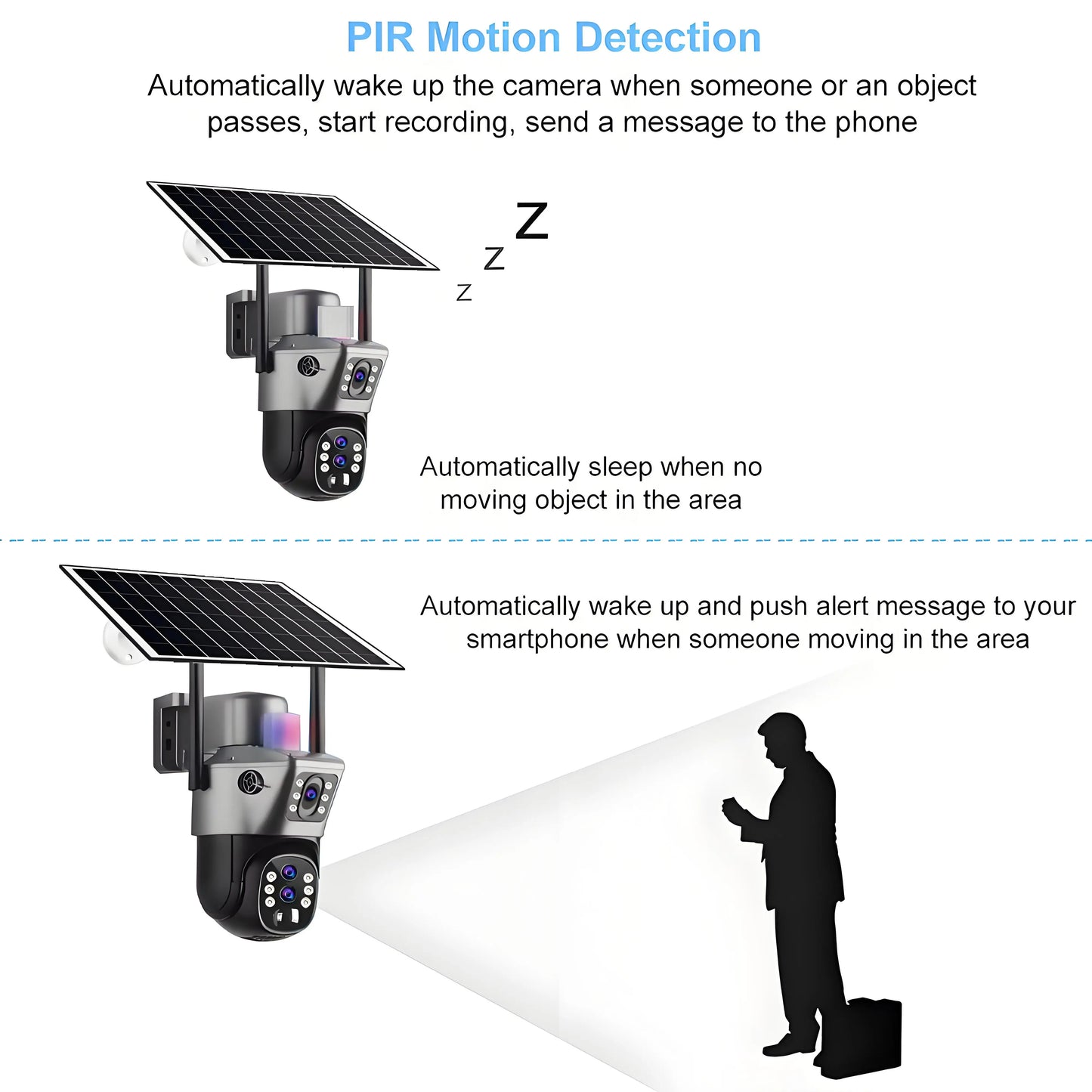 10x Zoom 4G SIM Solar Camera Outdoor 6K 12MP Three Lens HD Night Vision IP Surveillance Camera Security Protection  PTZ CCTV Cam
