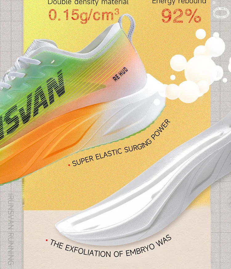 حذاء رياضي IRUNSVAN HEAT 2.0 من ألواح الكربون لسباقات الماراثون والجري الاحترافي للرجال، حذاء رياضي للتدريب الرياضي