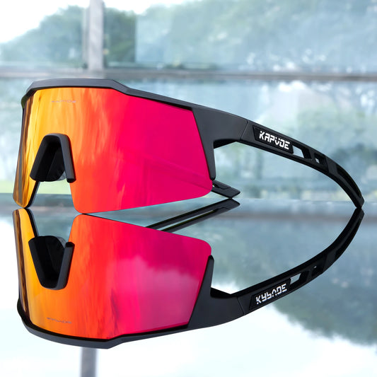Kapvoe Road Driving Bike Sports Cycling Glasses Running Sunglasses Outdoor Men Woman Bicycle Cycling Mountain UV400 Goggles