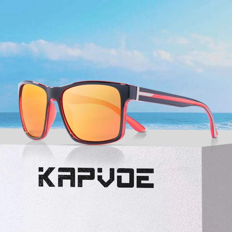 Kapvoe Men Fashion Sunglasses Luxury Polarized Glasses for Driving Fishing Cycling Glasses Golf Women Bike Goggles Retro Shades