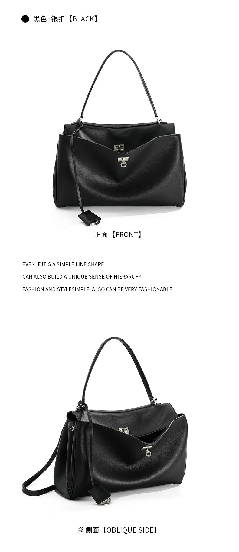 Rodeobag leather handbag, single shoulder crossbody bag, large capacity women's commuting high-end tote bag