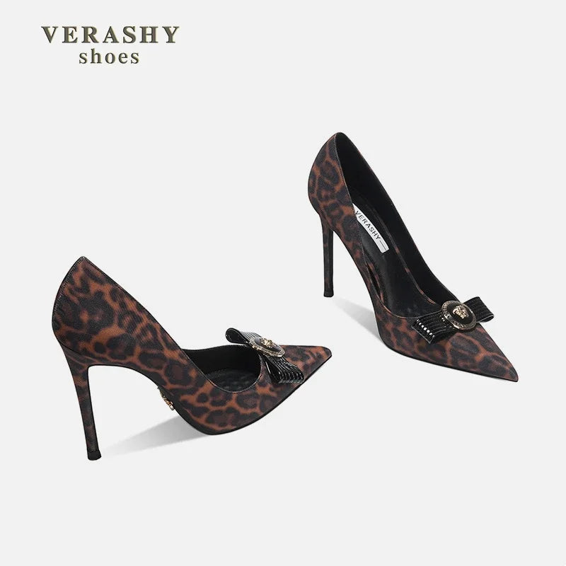 High Heels Women's Thin Heels Pointed French Temperament Bow Light Mouth Single Shoes Women