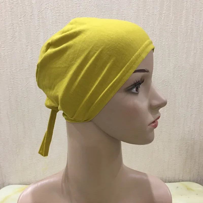 Soft Inner Muslim Women Hijab Cap Islamic Head Wear Hat Underscarf Cotton Hats Bonnet Turkish Scarves Arab Headdress India Caps