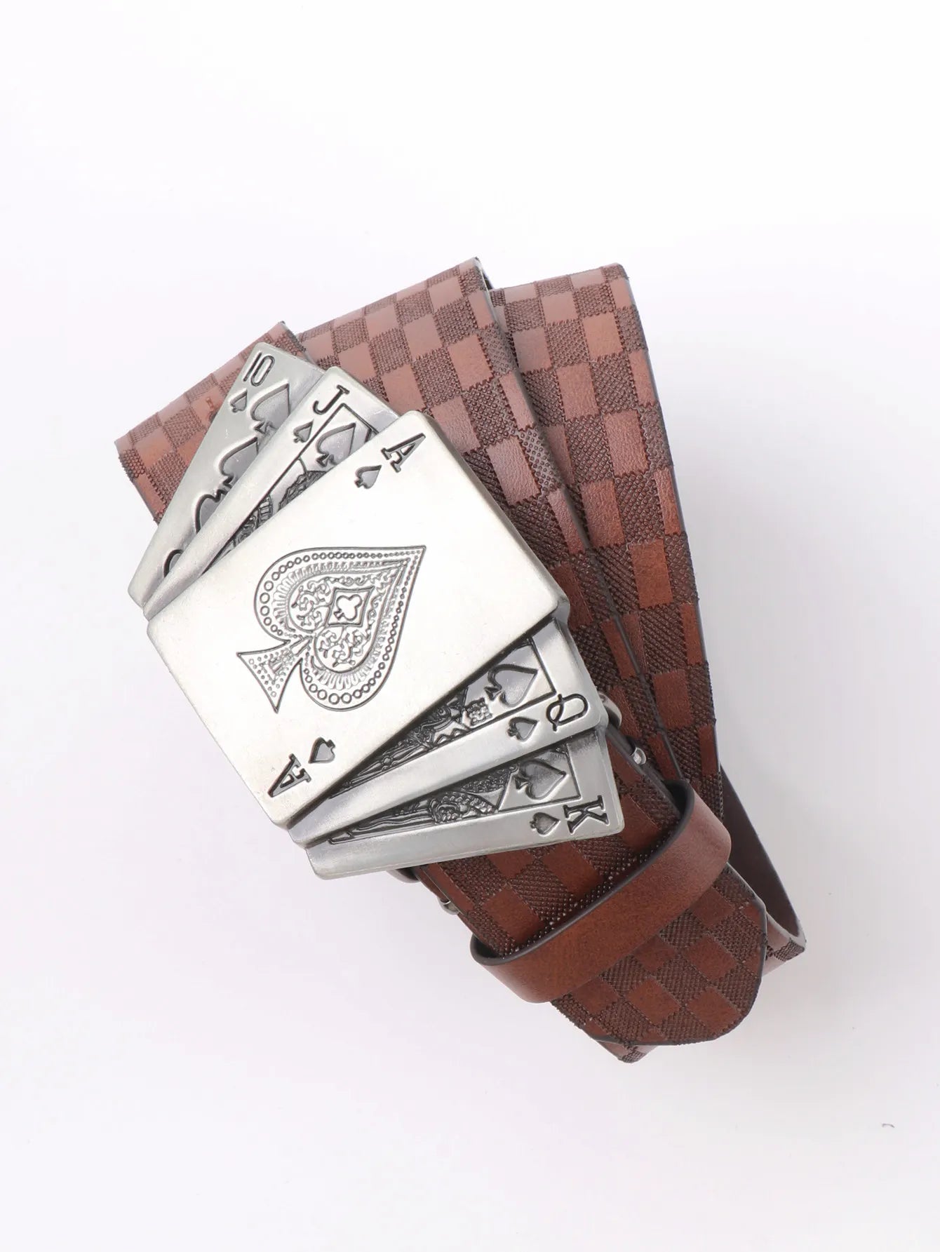 A men's and women's casual retro belt Western style! PU leather belt with metal buckle, suitable for daily work wear
