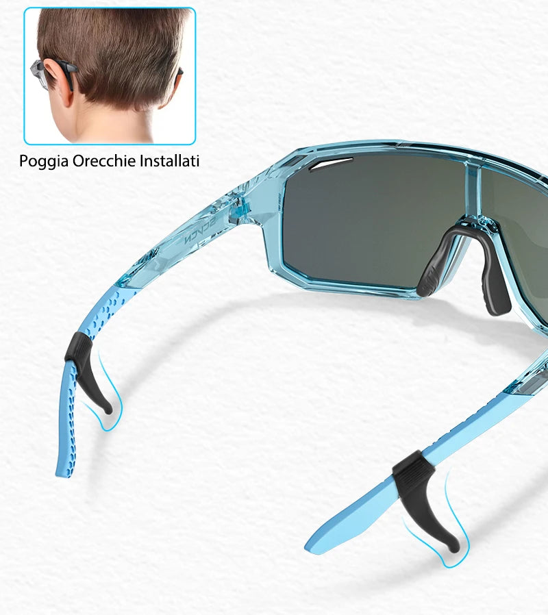 SCVCN Outdoor Boys Bike Cycling Polarized Child Sunglasses Teenagers Bicycle Cycling Glasses Kids Sports UV400 Girls Goggles