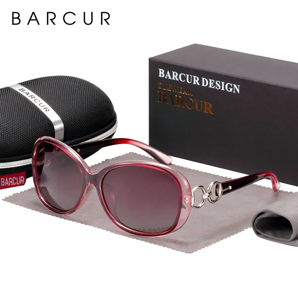 BARCUR Lady Sunglasses Polarized Gradient Sun glasses for Women Eyewear Shades Accessory UV400 Protection Oculos