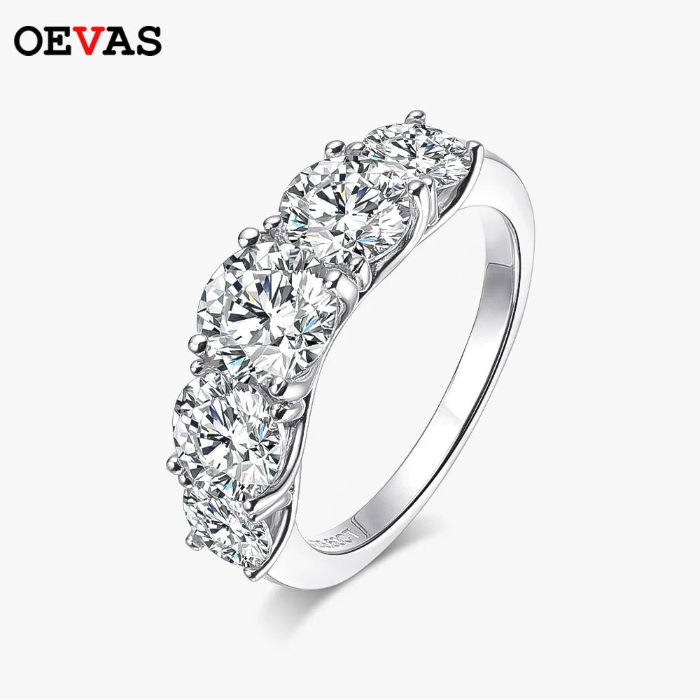 925 Sterling Silver 3.6 Carat Moissanite Ring – 18K White Gold Color Finish